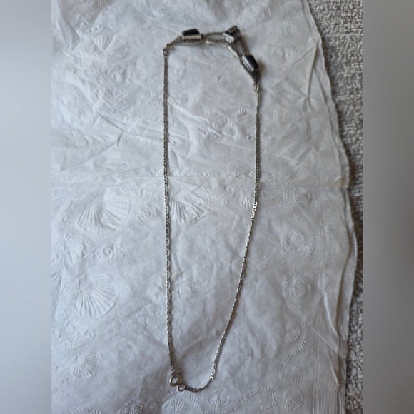 Post 1940's Vintage onyx & marcasite necklace art deco 925. A REAL BEAUTY! - Picture 8 of 13